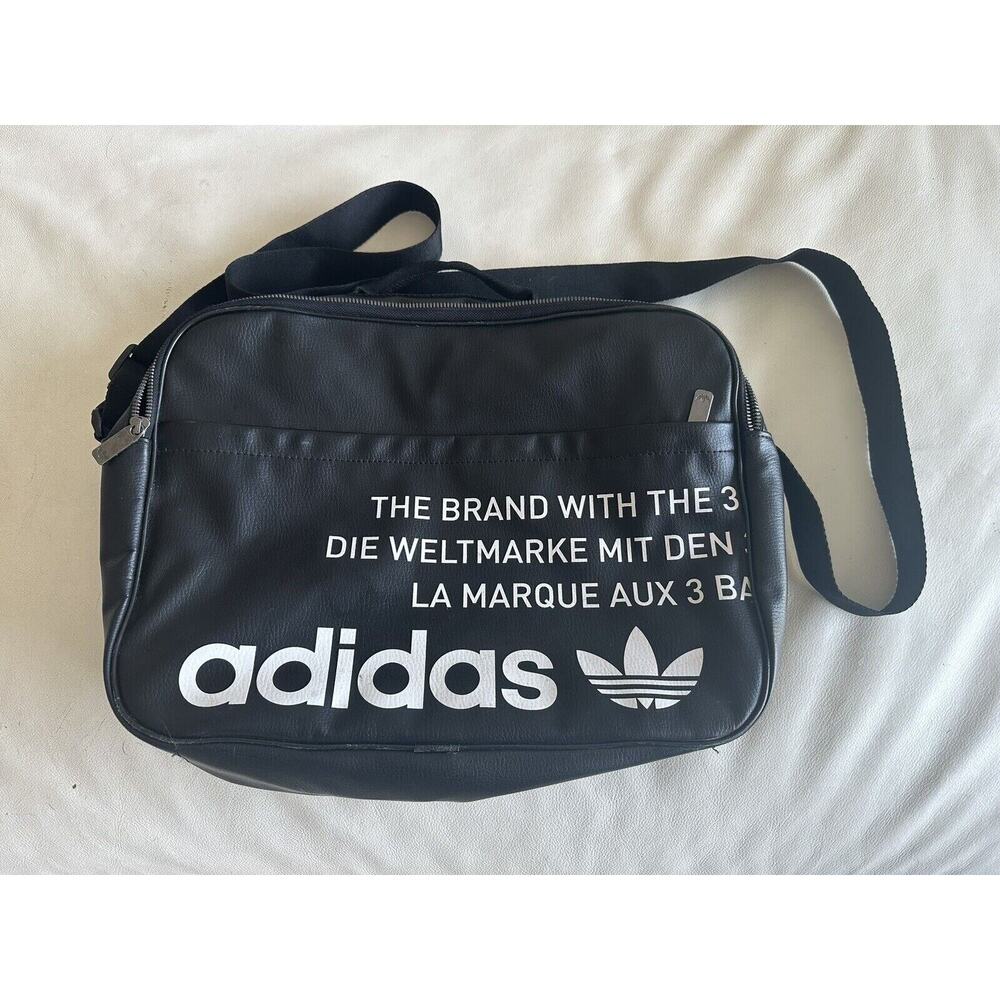 ADIDAS Leather AIRLINER BAG ORIGINALS TREFOIL VINTAGE‎ #GN2245